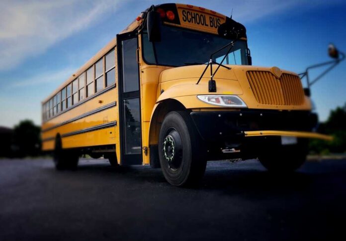 Blurred,Yellow,School,Bus