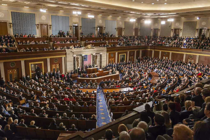 492045133 Large assembly in a government legislative chamber