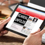 DESPICABLE Exploitation Scandal: VICTIM PUNISHED! Person reading news headline Scandal Unfolds on tablet