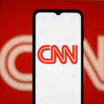 CNN logo on a phone screen.