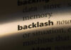 Highlighted word backlash in a dictionary page.