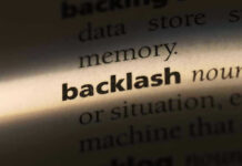 Highlighted word backlash in a dictionary page.
