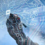 Missing Children Found—AI’s Astonishing Win! Hand drawing artificial intelligence digital circuit board.
