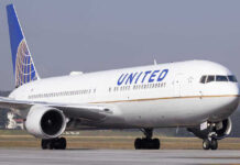 Hijack Code Triggers Midair Panic United Airlines plane on the runway.