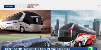 California explores buses traveling up to 140 mph on freeways