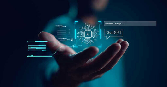 2253228203-1 Hand holding digital AI and ChatGPT graphics.