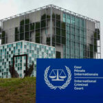 Court Ruling Sparks Crime Debate International Criminal Court building with sign in foreground.
