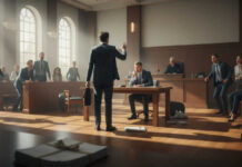 Create a featured image for the article titled: Elite Lawyer QUITS Murder Case: SHOCKING Unexpected Twist Use a light, day