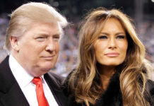 Melania Trump Says “Enough Is Enough” Two people posing closely at an event.