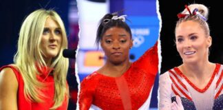 Riley Gaines and Simone Biles' ex-teammate call out Olympic legend after SCOTUS ruling.