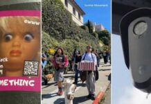 Group protests outside SF cryptocurrency billionaire's home over Flock cameras, surveillance use