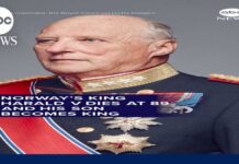 Norway’s King Harald V dies at 89 and his son becomes king