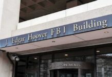 Entrance of the J. Edgar Hoover FBI Building