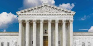 United States Supreme Court building with classical columns