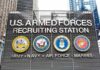 Russia’s War Bonuses Reach Eye-Watering Levels U.S. Armed Forces recruiting station facade with service emblems
