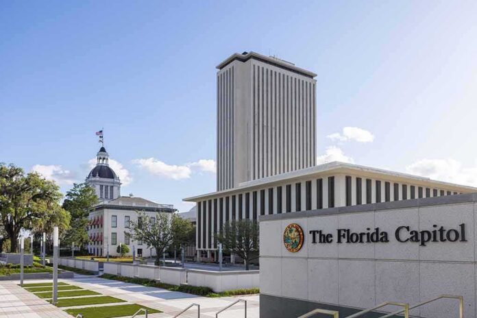shutterstock_2253240105 Florida Capitol complex with modern tower and historic dome