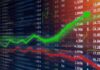 Bitcoin Gains U.S. Reserve Status as $500K Calls Rise Stock market chart with green upward arrow and red downward line