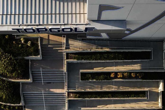 shutterstock_1730399101-1 Top-down view of Topgolf entrance with ramps and stairs