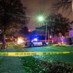Orbeez Toy Gun Prank Turns Into Felony Case Police car blocks residential street at night behind caution tape