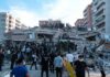 Hunger Crisis Grows in Gaza Rescue workers and civilians on collapsed building after earthquake