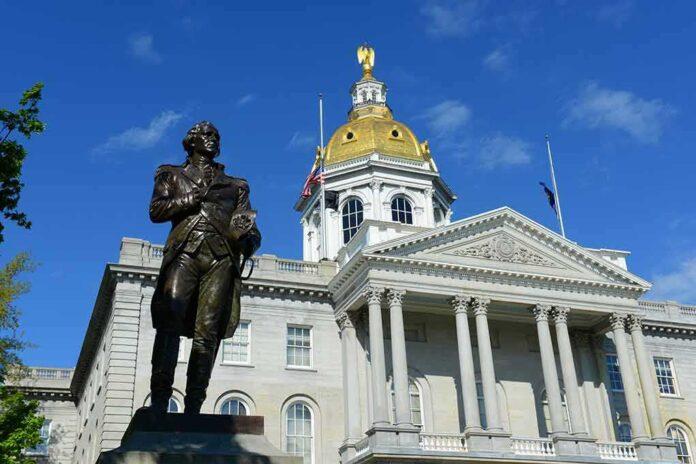 shutterstock_316622594 Bronze statue before a domed capitol building