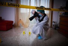 New Study Examines Trans Homicide Data forensic photographer documenting indoor crime scene