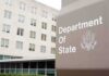 Department of State sign outside office building