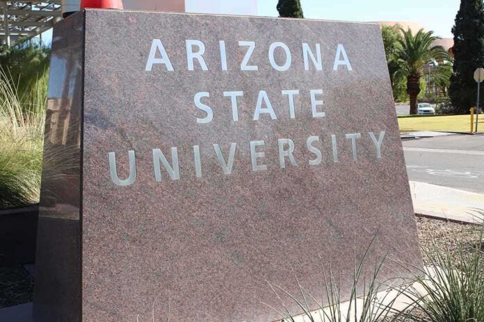 shutterstock_2081507797 Arizona State University stone sign at campus entrance