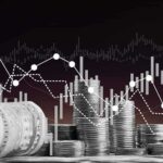 U.S. Security Doubts Pressure the Petrodollar Stacks of coins and rolled dollar bills with falling financial charts