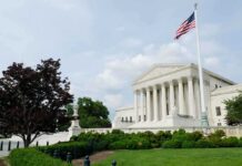 Hundreds of Trees Cut as Court Battle Intensifies The U.S. Supreme Court building with an American flag and landscaped grounds